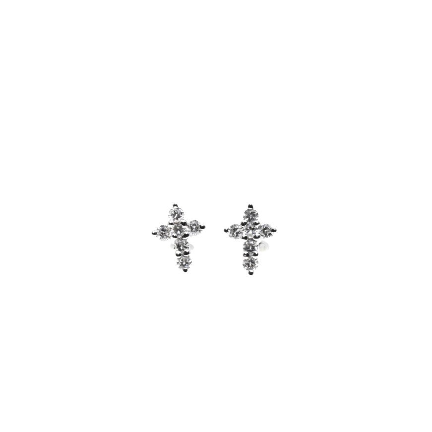 "MONIQUE" - Diamond Cross Earrings