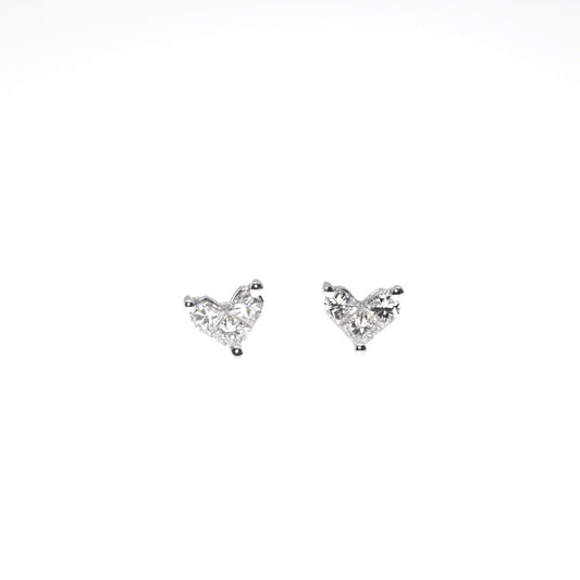"ERIN" - Diamond Heart Earrings